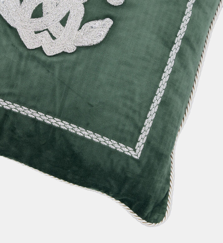 Roberto Cavalli Platinum Snake Decorative Cushion, Green, Packshot View