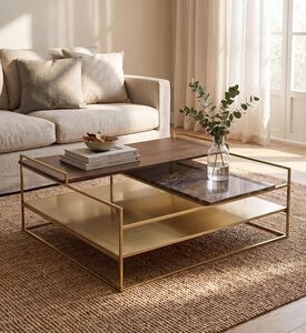 Versmissen Architect Marble Wood Coffee Table, Packshot View