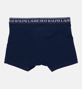 Ralph Lauren Cotton Blend Logo-waist 5-pack Trunks Set, Navy, L, Packshot View