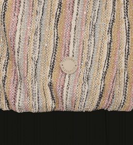 بلوزة طويلة الأكمام مخططة ومحبوكة