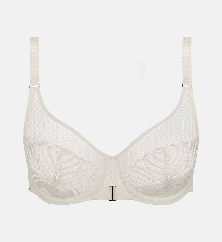 Chantelle Embroidered Lace Bra, Ivory, 95, D, Packshot View