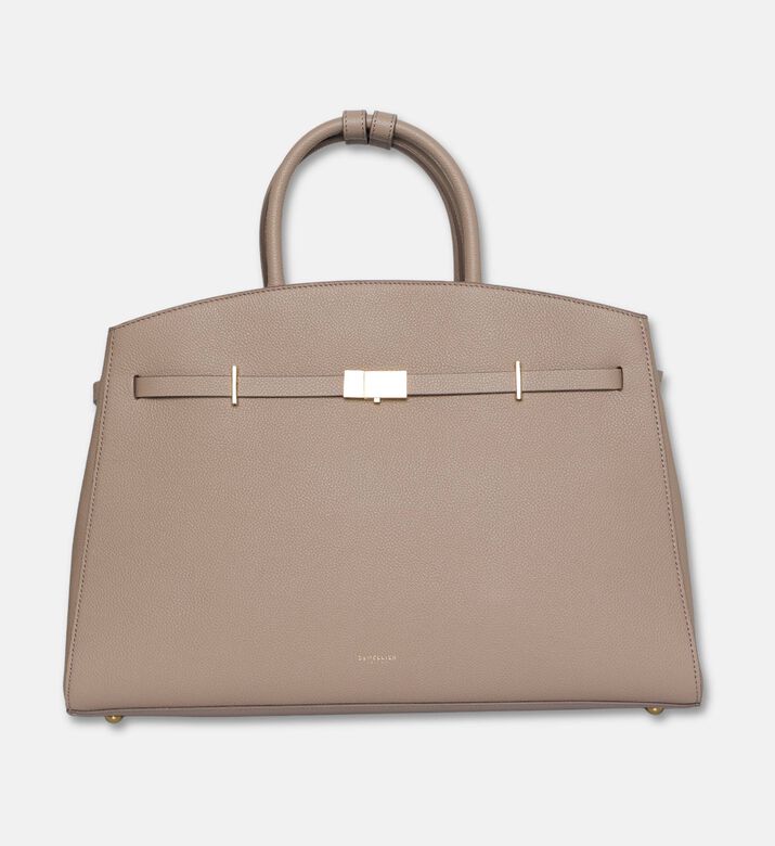 Demellier The Hudson Leather Handbag, Taupe, Packshot View