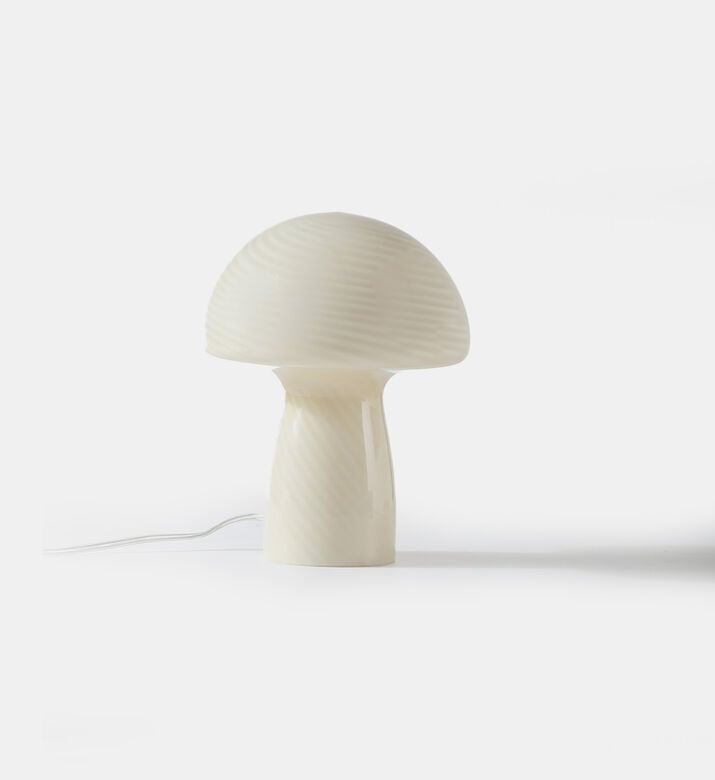 Glass Mushroom-shaped Table Lamp