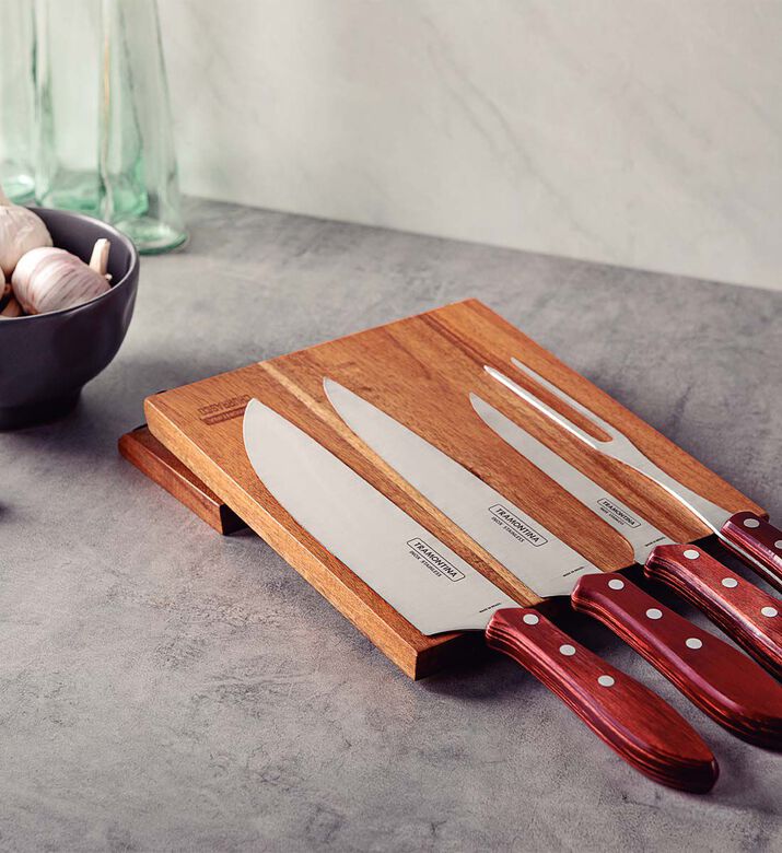 Tramontina Polywood Barbecue 5-piece Set - 22 X 11.5 X 37 Cm, Packshot View
