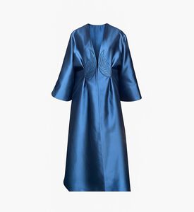 Savanna Satin Kimono Coat, Blue, L-xl, Packshot View