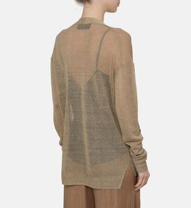 كارديغان بجيوب أمامية وحياكة مفتوحة