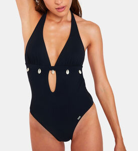 بدلة سباحة شيلينا قطعة واحدة باللون الأسود