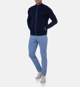 سترة طويلة الأكمام محبوكة بصوف ميرينو