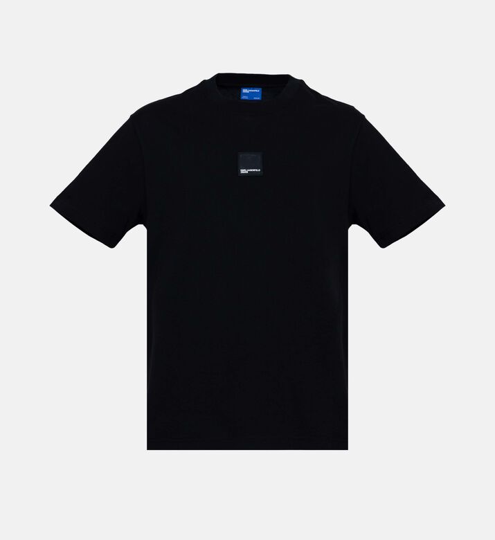 تيشيرت بياقة دائرية وطبعة خلفية