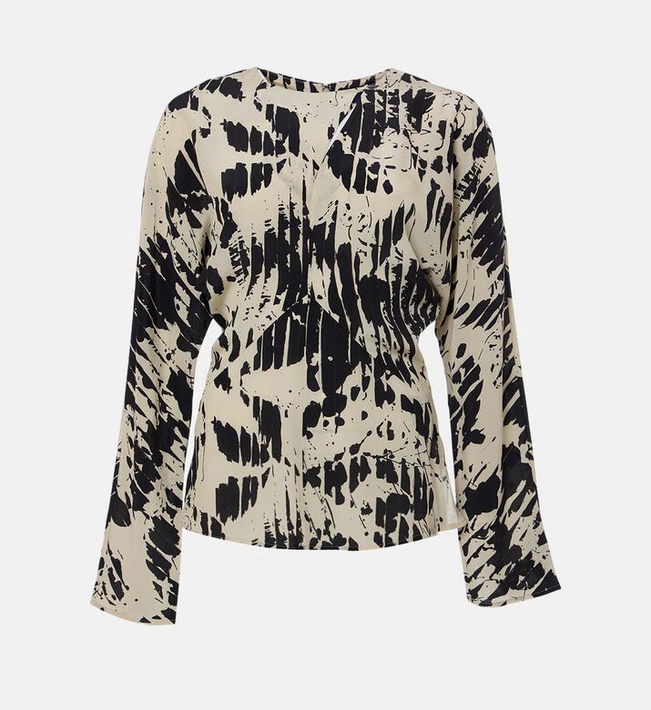 قميص فريال بطبعة مجردة