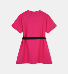 فستان قطن جيرسيه بحزام