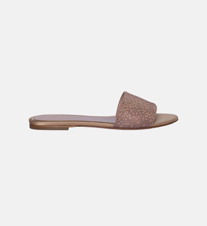 Cassis Crystal Embellished Flat Sabot