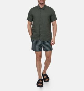 Linen Short-sleeve Classic-fit Shirt
