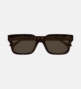 Square Tortoiseshell Pattern Sunglasses 55