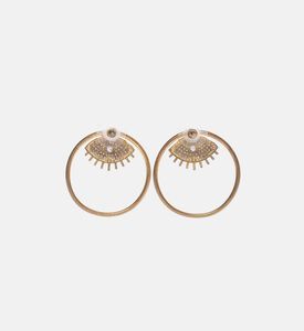 Gold-plated Crystal Eyes-shaped Earrings Gold-plated Crystal Eyes-shaped Earrings