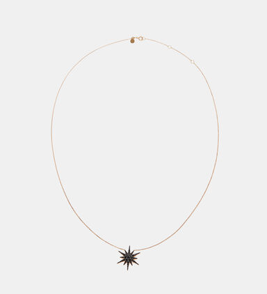 Golden Black Spinel Star Pendant