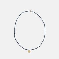 Spinel Gold-tone Round Pendant Necklace