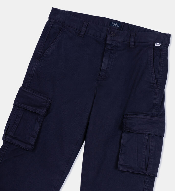 Stretch Cotton Cargo Trousers