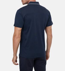 Hackett London Zip Fastening Short-sleeve Polo Shirt, Model View