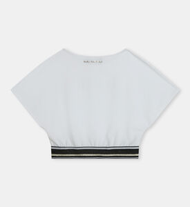 تيشيرت جيرسيه بطبعة حمار وحشي للبنات