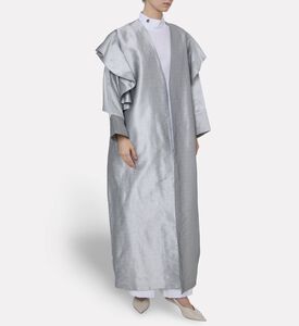 BARG Monochrome Scarf Open-front Abaya, Model View