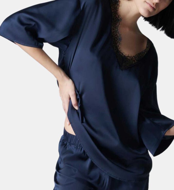 Satin Secrets Sleeves Top