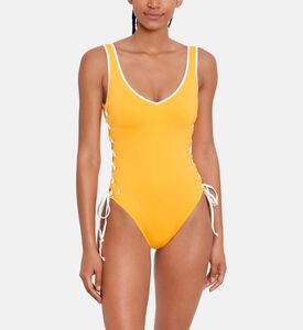 ملابس السباحة متقاطعة الدانتيل متابعة