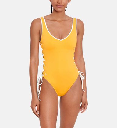 Crisscross Lace-up Swimtsuit