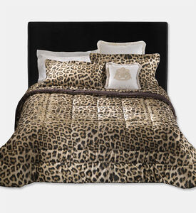 Philipp Plein Leopard Pattern Bed Set, Dark-gold, 240x220-cm, Packshot View
