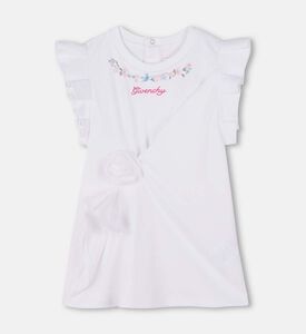 فستان إنترلوك قطني مزين بأزهار