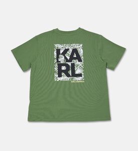 Karl Lagerfeld Logo-detail Back-print Tshirt, Green, 14y, Packshot View