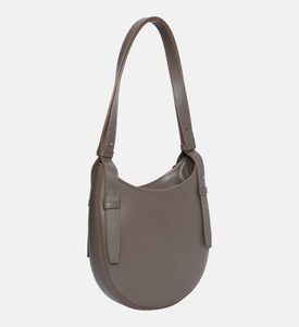 Leather Curved-shape Shoulder Bag Leather Curved-shape Shoulder Bag