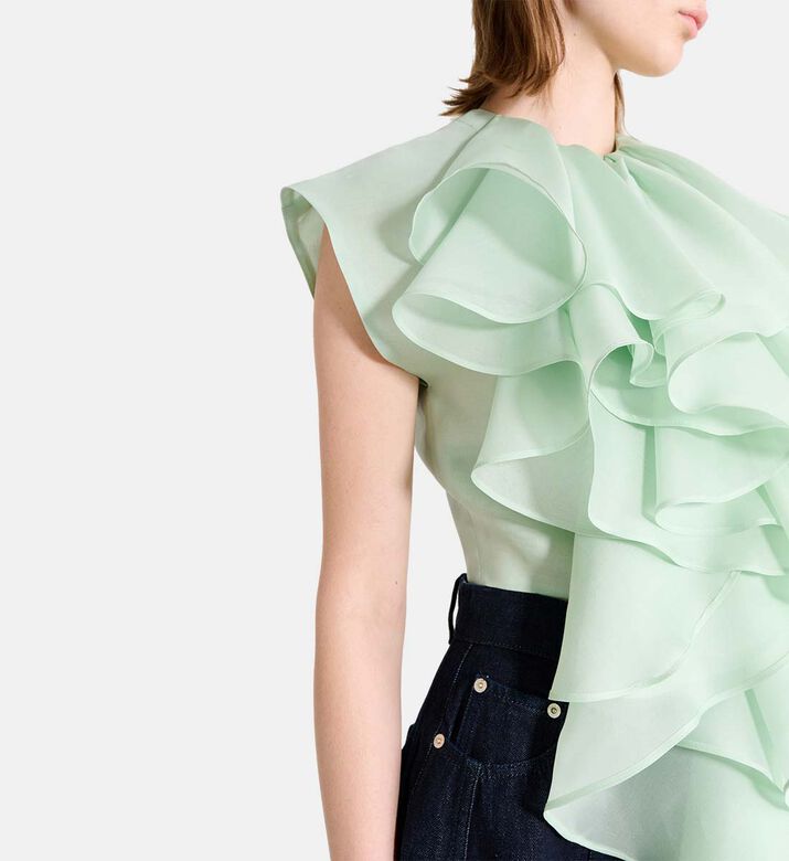 Ruffle-detail Sleeveless Top