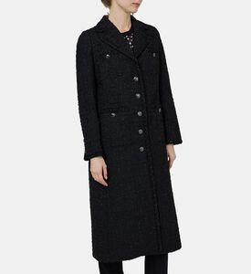 معطف ميدي تويد بأزرار