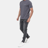 Washed 5-pockets Denim Pants