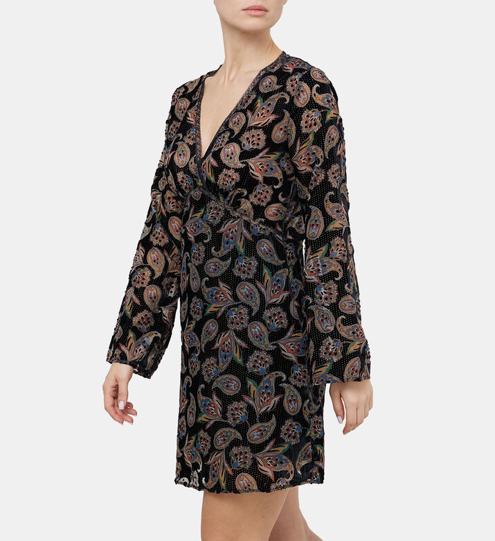 فستان روبن قصير بطبعة