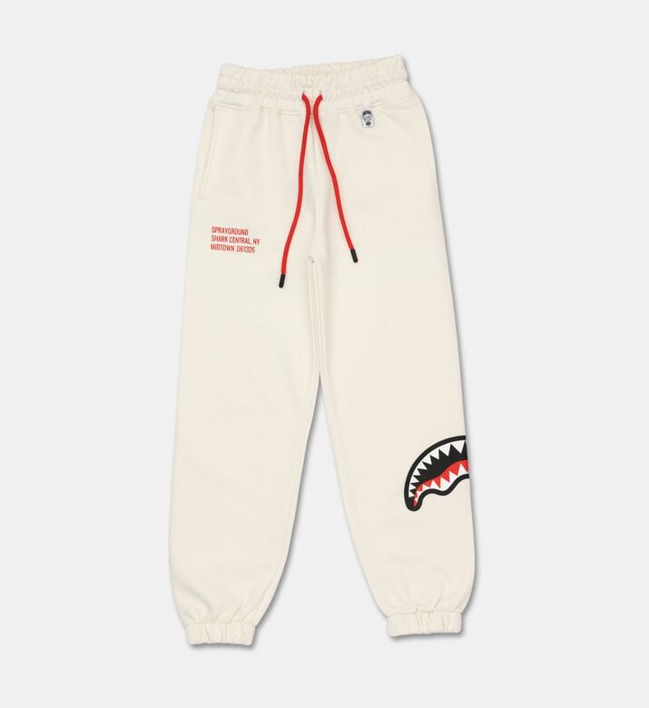 Sprayground Graphic Shark Baggy Pants, Ivory, 8y, Packshot View
