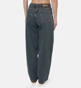 Samsoe Saharper Slouchy Self-tie Belt Wide-leg Jeans, Model View