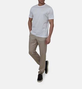 Cotton Twill Blend Tailored Trousers