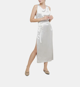 Satin Side-slit Midi Dress Satin Side-slit Midi Dress
