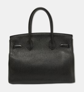Hermes Preowned Hermes Noir Togo Leather Palladium Finish Birkin 30 Bag, Packshot View