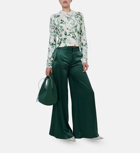 Alice and Olivia Button Closure Wide-leg Pants, Model View