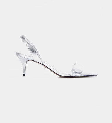 Metallic Thin Low Heel Sandals