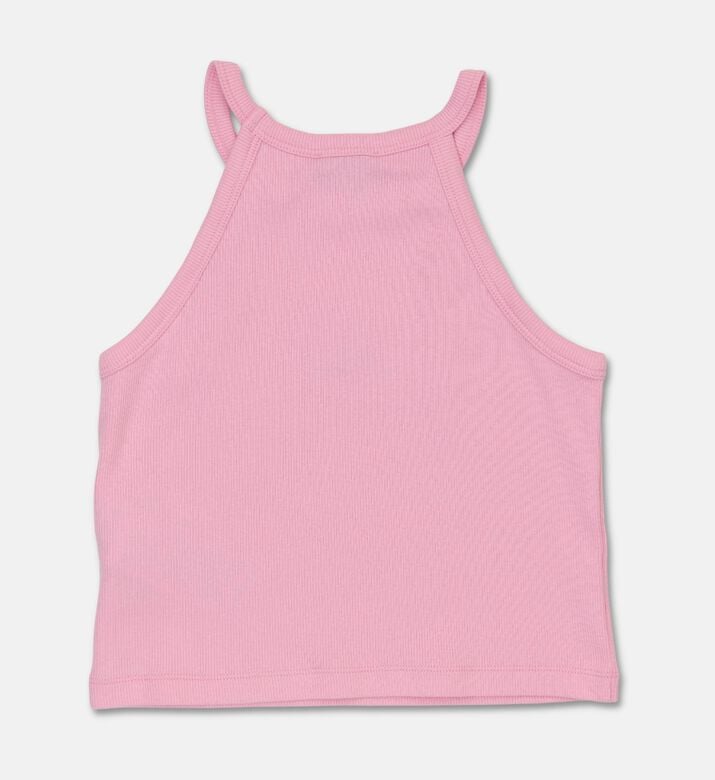 Moschino BKT Appliqu&eacute; Ribbed Tank Top, Pink, 8y, Packshot View