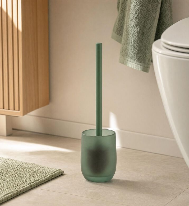 Andrea House Frosty Glass Toilet Brush, Model View