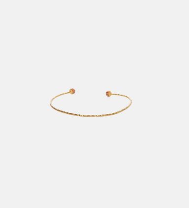 Two Boules Zirconiaopen-cuff Bracelet