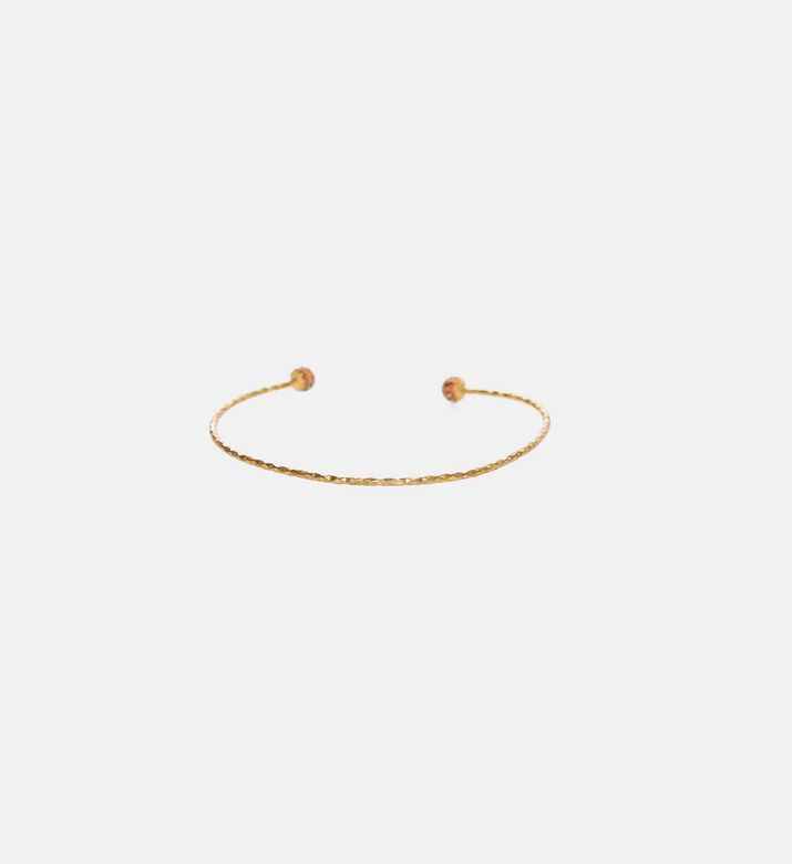 Two Boules Zirconiaopen-cuff Bracelet