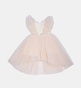 فستان بأكمام فراشة غير متماثل