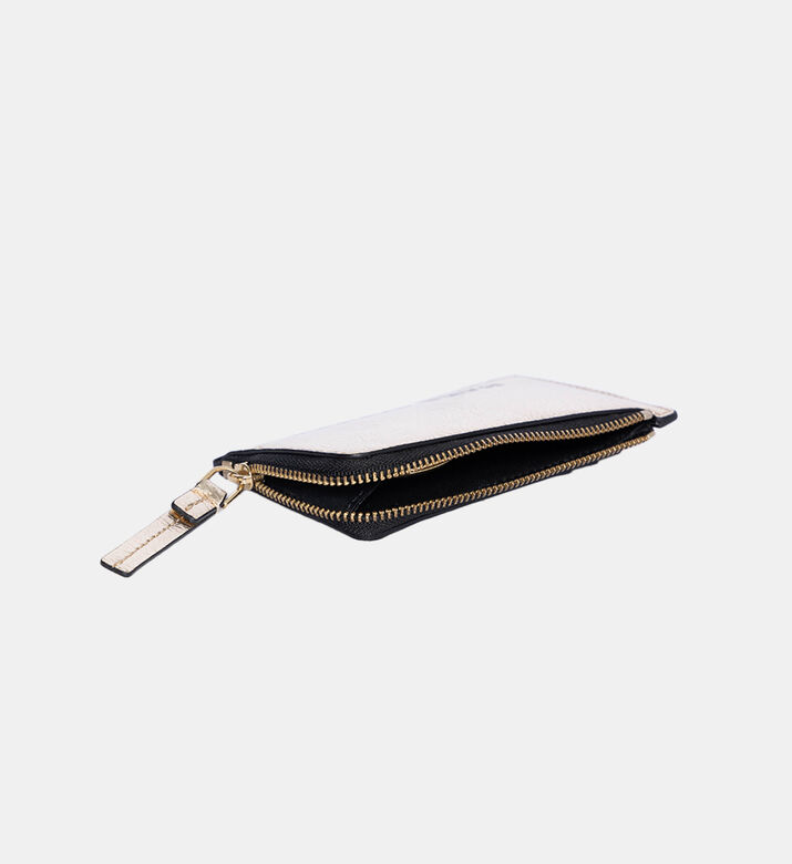 The Metallic Small Top Zip Wallet