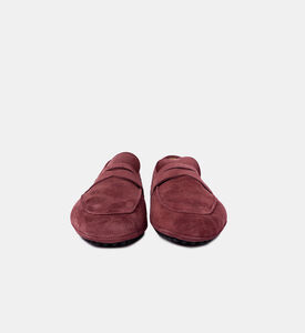 Suede Rounded-toe Loafer